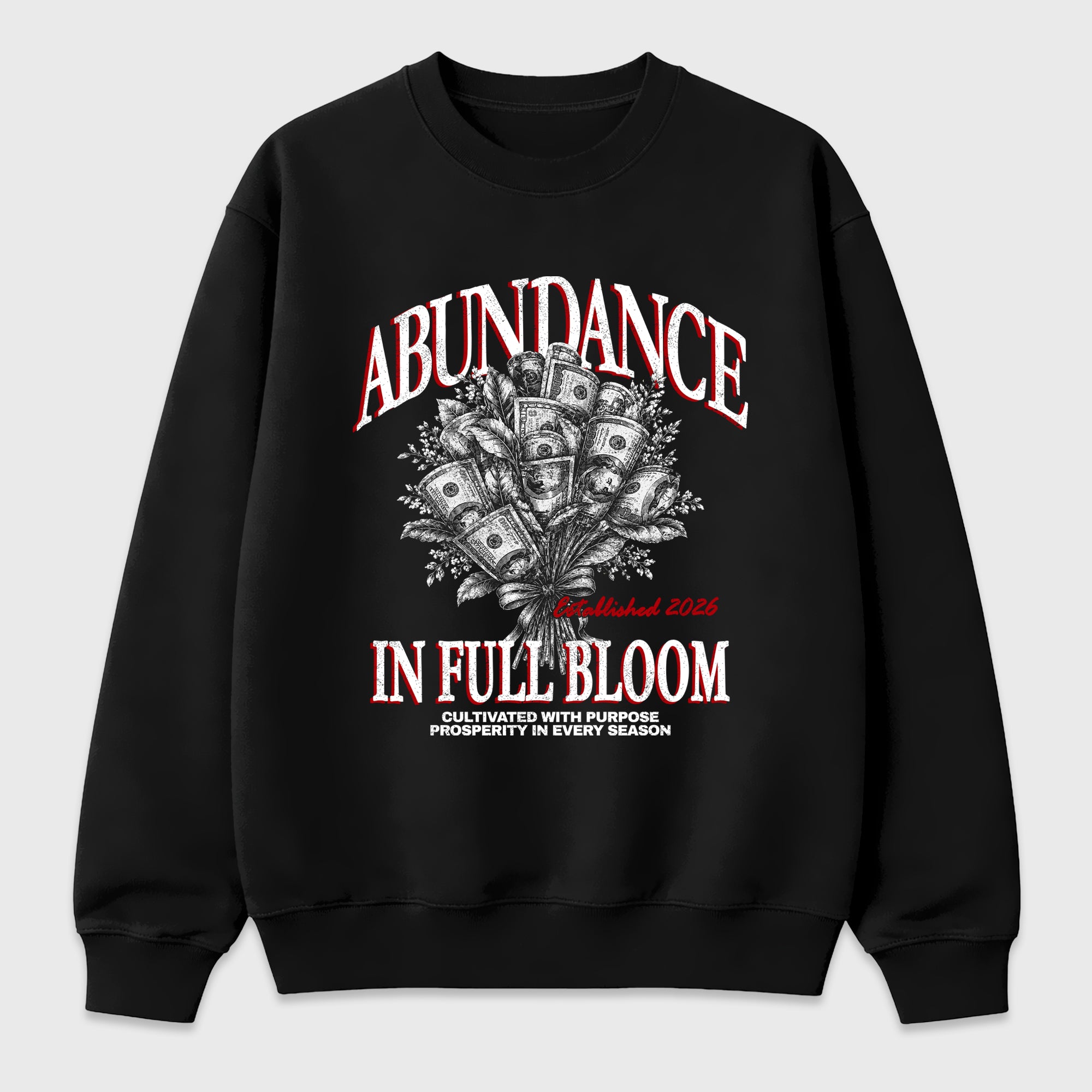 Abundance Graphic T-Shirt featuring original streetwear artwork designed to match the Air Jordan 9 True Red. Black 2 Graphic Tee.