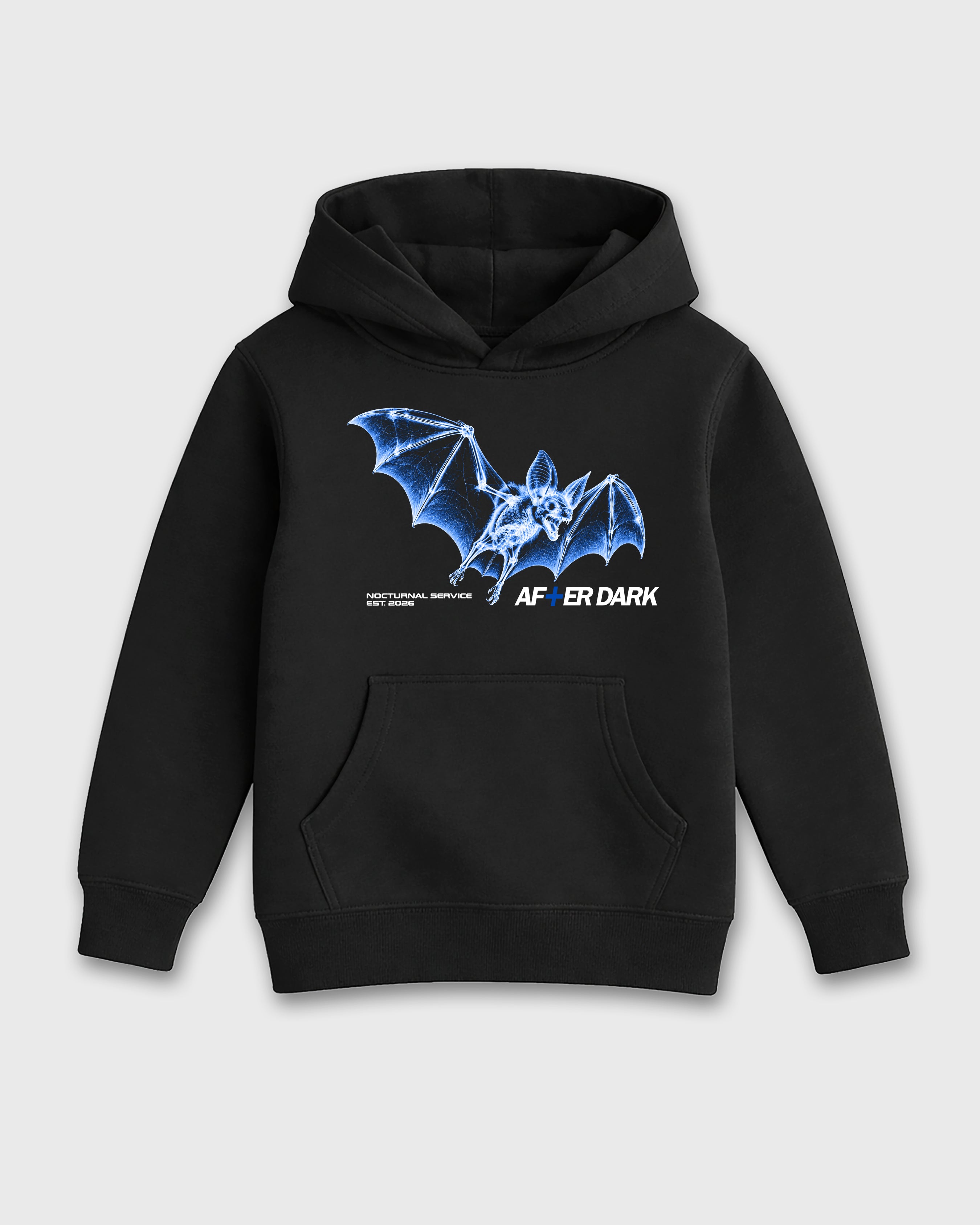 After Dark Baby & Kids Graphic Hoodie featuring original artwork designed to match the Air Jordan 1 Royal. Black 2 Kids Graphic Sweater.