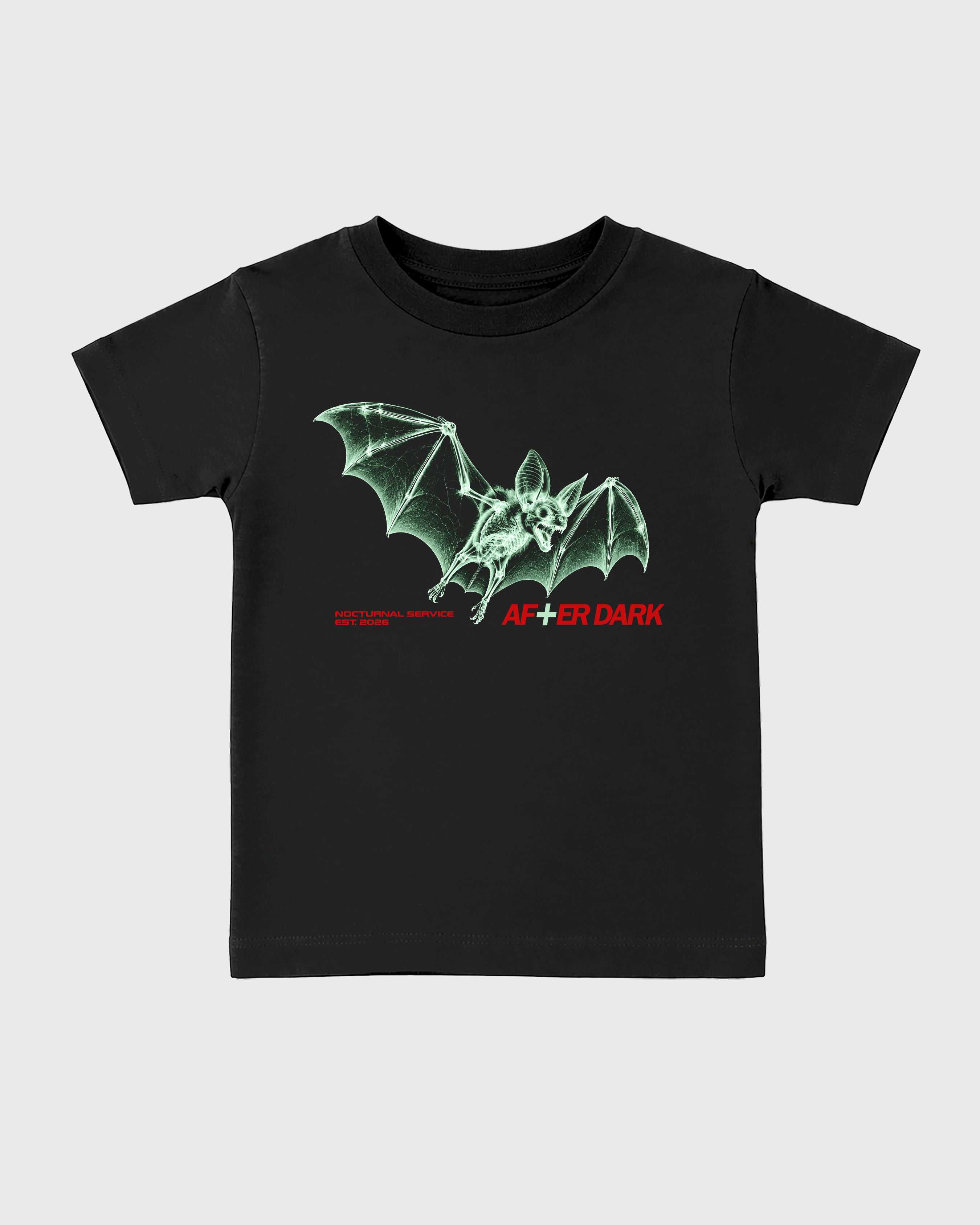 After Dark Baby & Kids Graphic T-Shirt featuring original artwork designed to match the Air Jordan 5 Halloween. Black 2 Kids Graphic Tee.