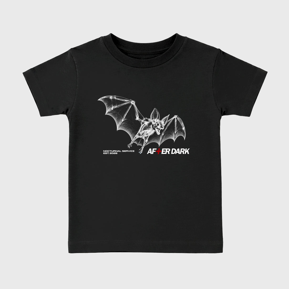 After Dark Baby & Kids Graphic T-Shirt featuring original artwork designed to match the Air Jordan 9 True Red. Black 2 Kids Graphic Tee.