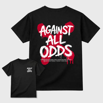 Against All Odds sneaker match t-shirt styled to complete your sneaker outfitwith the AJ4 Toro Bravo, shown in Black.