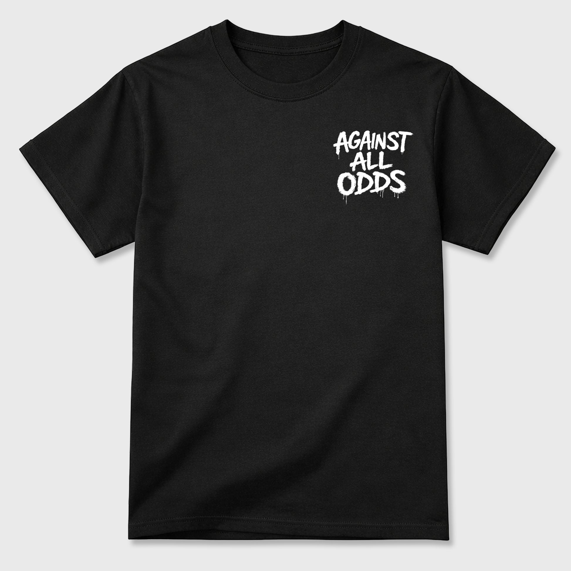 Against All Odds sneaker match t-shirt styled to complete your sneaker outfitwith the AJ4 Toro Bravo, shown in Black.