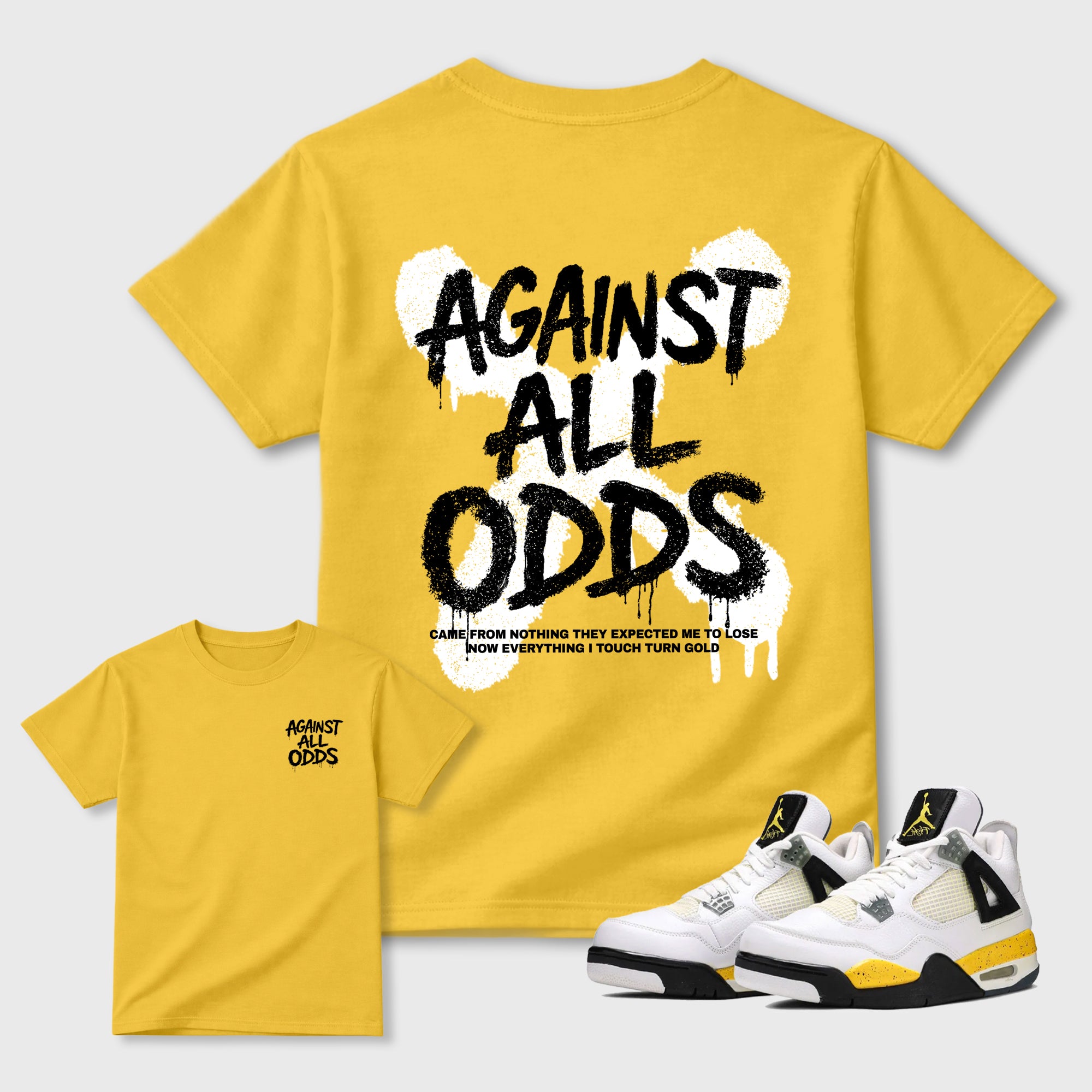 Against All Odds Graphic T-Shirt featuring original streetwear artwork designed to match the . Daisy Graphic T-Shirt.