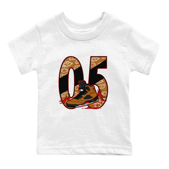 5s Archaeo Brown shirts to match jordans Aggressive Dribble sneaker match tees Air Jordan 5 Archaeo Brown match shoes to clothes SNRT Sneaker Tees Youth Baby White 2 tee