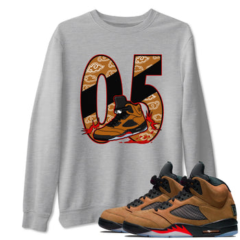5s Archaeo Brown shirts to match jordans Aggressive Dribble sneaker match tees Air Jordan 5 Archaeo Brown match shoes to clothes SNRT Sneaker Tees unisex cotton Heather Grey 1 shirts