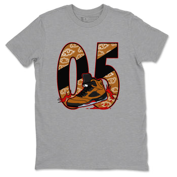 5s Archaeo Brown shirts to match jordans Aggressive Dribble sneaker match tees Air Jordan 5 Archaeo Brown match shoes to clothes SNRT Sneaker Tees unisex cotton Heather Grey 2 shirts
