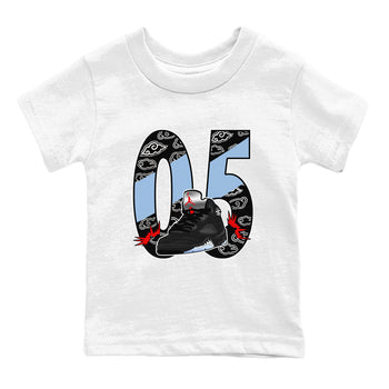 5s Reimagined shirts to match jordans Aggressive Dribble best t shirts to wear with jordans Air Jordan 5 Reimagined match shoes to clothes SNRT Sneaker Tees Youth Baby White 2 tee
