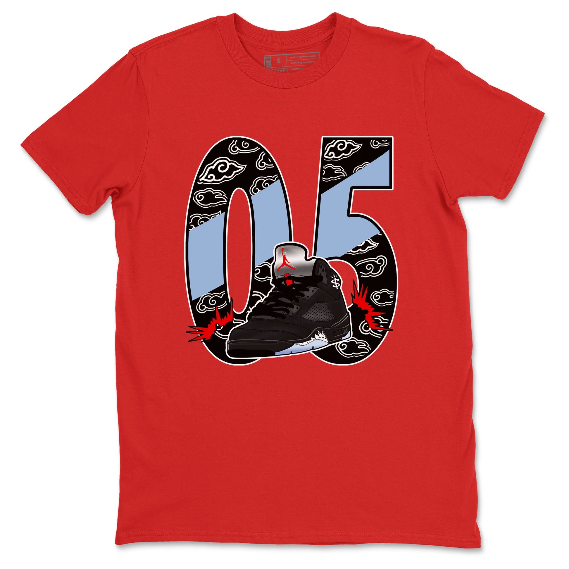 5s Reimagined shirts to match jordans Aggressive Dribble best t shirts to wear with jordans Air Jordan 5 Reimagined match shoes to clothes SNRT Sneaker Tees unisex cotton Red 2 shirts