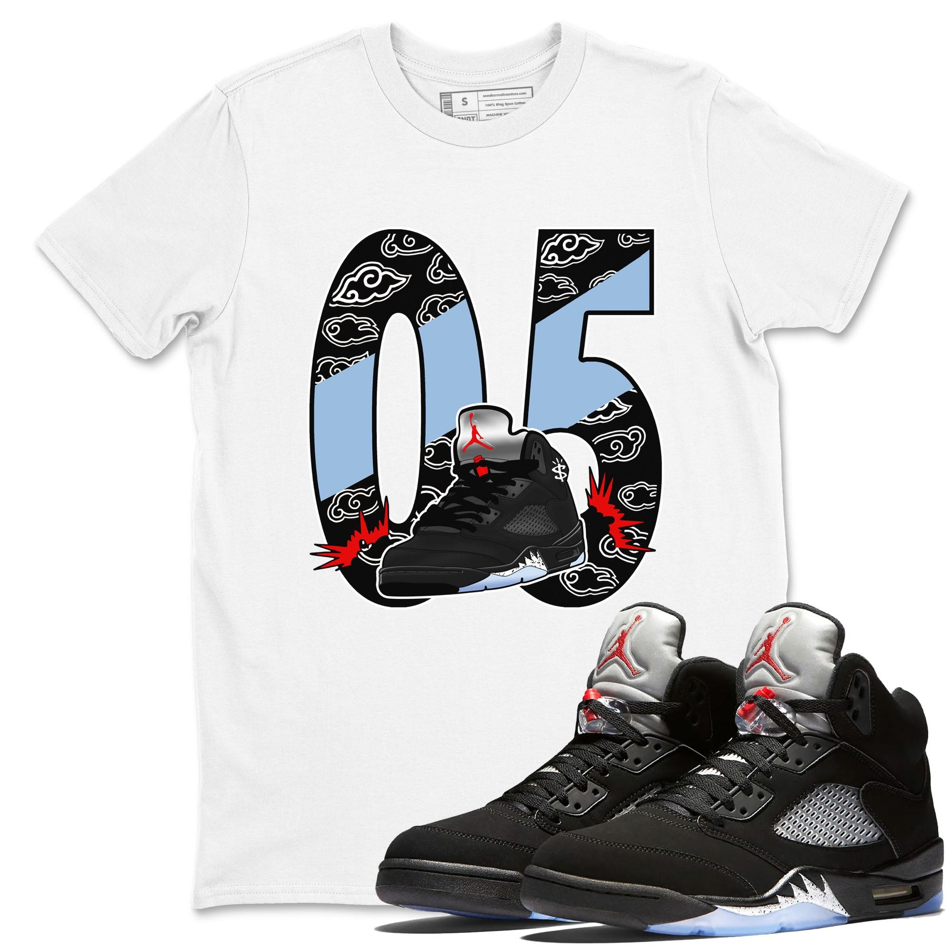 5s Reimagined shirts to match jordans Aggressive Dribble best t shirts to wear with jordans Air Jordan 5 Reimagined match shoes to clothes SNRT Sneaker Tees unisex cotton White 1 shirts