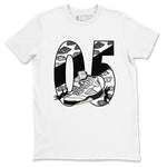 5s White Black shirts to match jordans Aggressive Dribble sneaker match tees Air Jordan 5 Retro White Black match shoes to clothes SNRT Sneaker Tees unisex cotton White 2 shirts