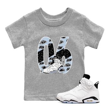 6s White Black shirt to match jordans Aggressive Dribble sneaker tees Air Jordan 6 White Black SNRT sneaker release tees baby toddler Heather Grey 1 cotton Shirt