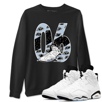 6s White Black shirt to match jordans Aggressive Dribble sneaker tees Air Jordan 6 White Black SNRT Sneaker Release Tees unisex cotton Black 1 crew neck shirt