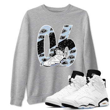 6s White Black shirt to match jordans Aggressive Dribble sneaker tees Air Jordan 6 White Black SNRT Sneaker Release Tees unisex cotton Heather Grey 1 crew neck shirt