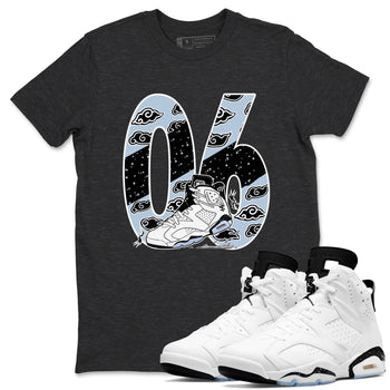 6s White Black shirt to match jordans Aggressive Dribble sneaker tees Air Jordan 6 White Black SNRT Sneaker Release Tees unisex cotton Charcoal Heather 1 crew neck shirt