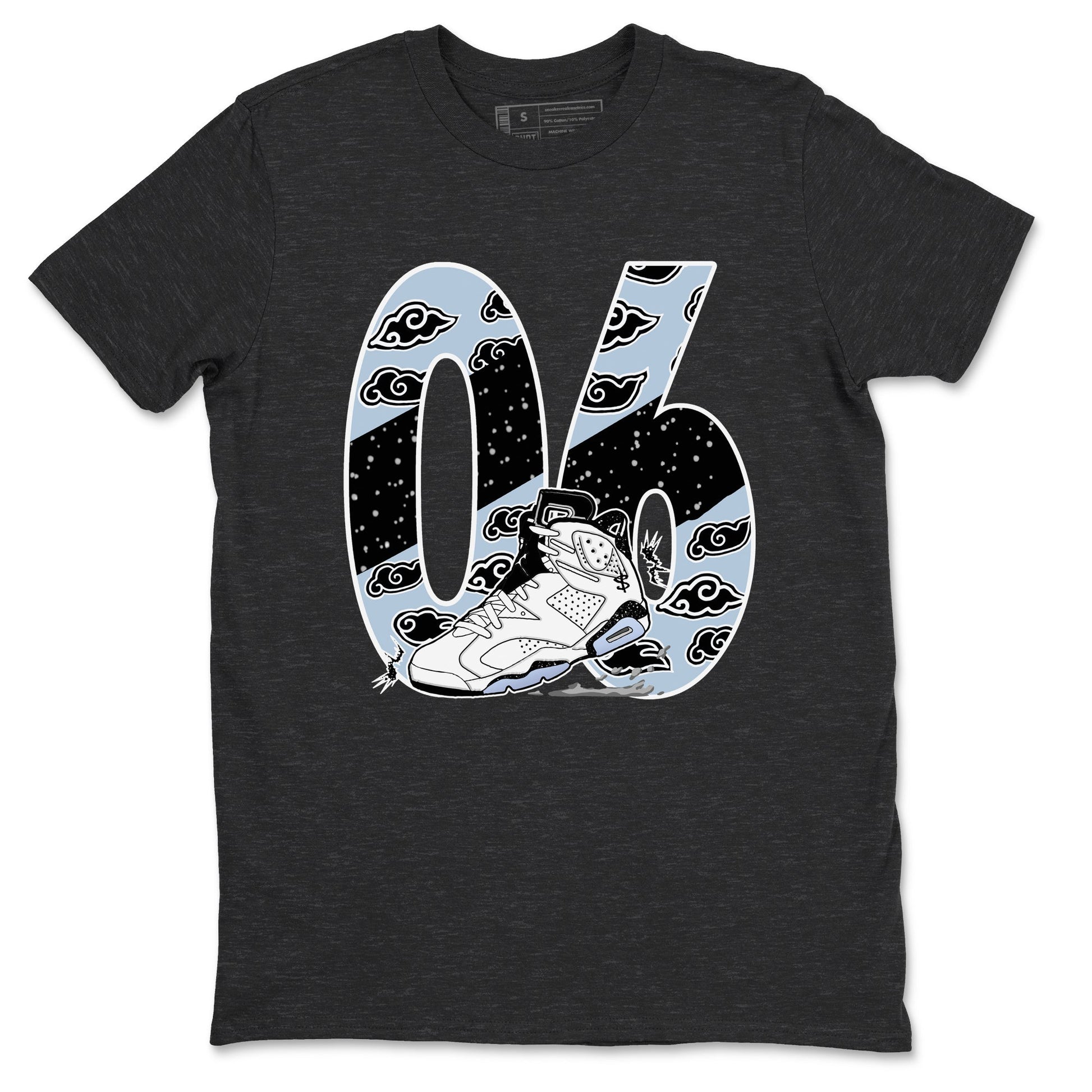 6s White Black shirt to match jordans Aggressive Dribble sneaker tees Air Jordan 6 White Black SNRT Sneaker Release Tees unisex cotton Charcoal Heather 2 crew neck shirt