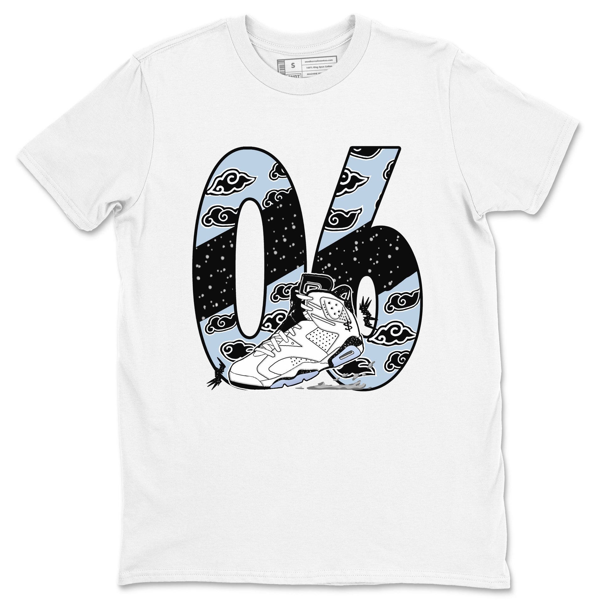 6s White Black shirt to match jordans Aggressive Dribble sneaker tees Air Jordan 6 White Black SNRT Sneaker Release Tees unisex cotton White 2 crew neck shirt