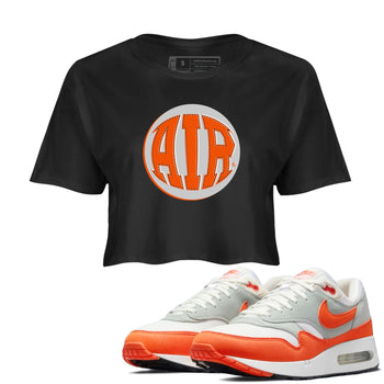 Air Max 1 OG '86 'Summit White and Cosmic Clay shirts to match jordans AIR sneaker match tees Air Max 1 Cosmic Clay match shoes to clothes SNRT Sneaker Tees unisex cotton Black 1 crop tee