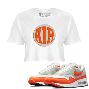 Air Max 1 OG '86 'Summit White and Cosmic Clay shirts to match jordans AIR sneaker match tees Air Max 1 Cosmic Clay match shoes to clothes SNRT Sneaker Tees unisex cotton White 1 crop tee