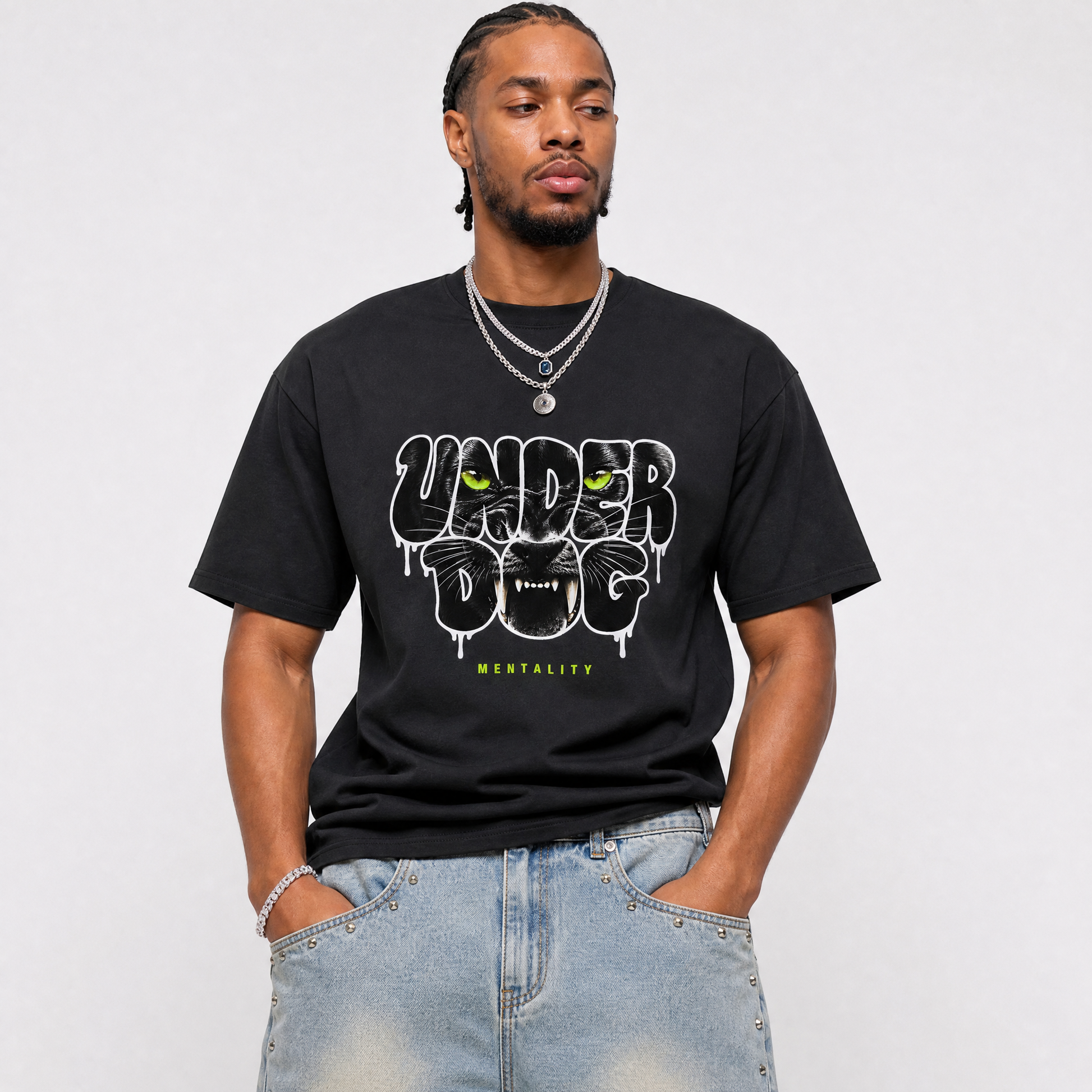 Under Dog Mentality SNRT Sneaker Tees - Air Foamposite Pro Black - SNRT Sneaker T-shirts