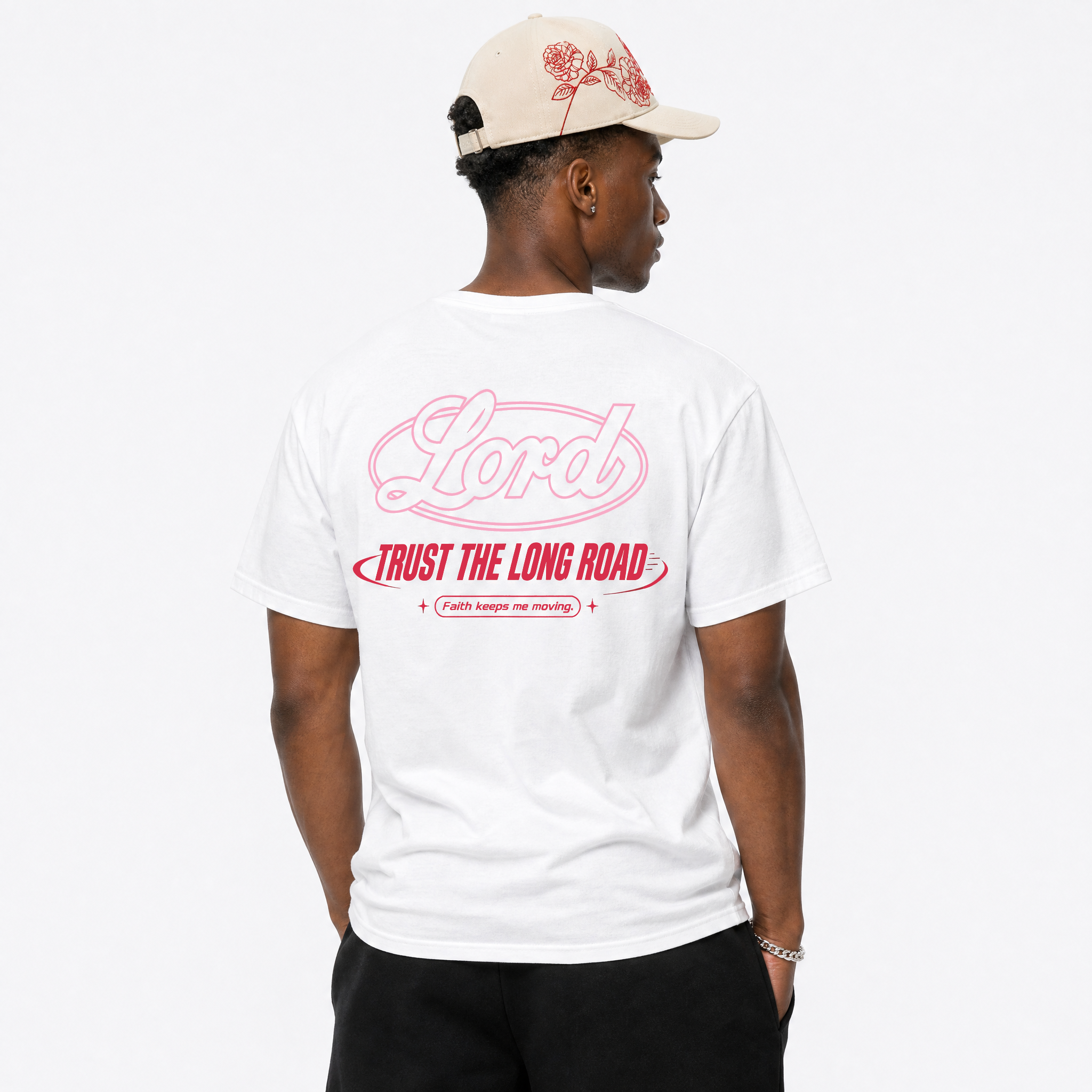 Trust the long Road SNRT Sneaker Tees - Air Jordan 1 Travis Scott Tropical Pink