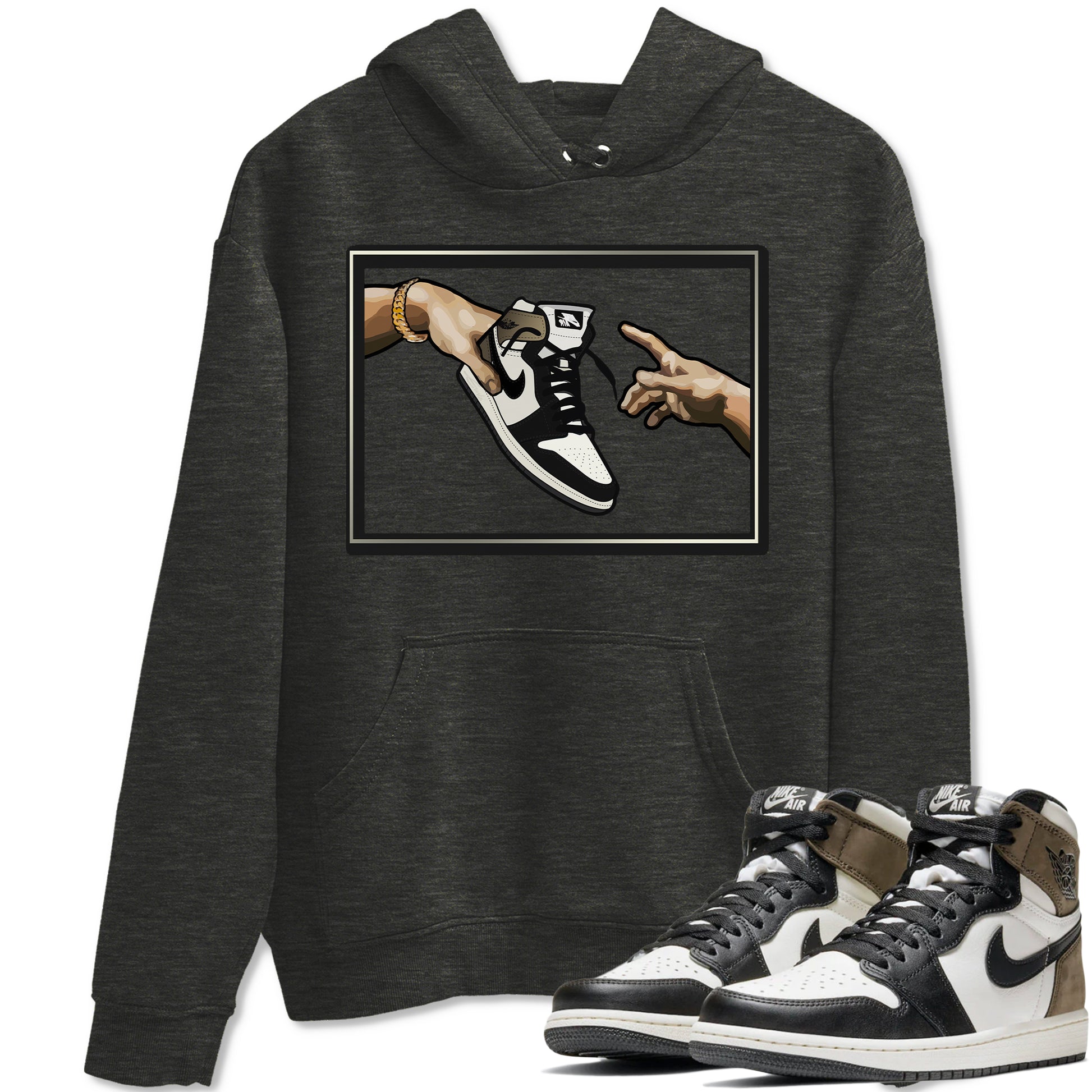 Adam's Creation Unisex Tops - Air Jordan 1 Dark Mocha - SNRT Sneaker T-shirts
