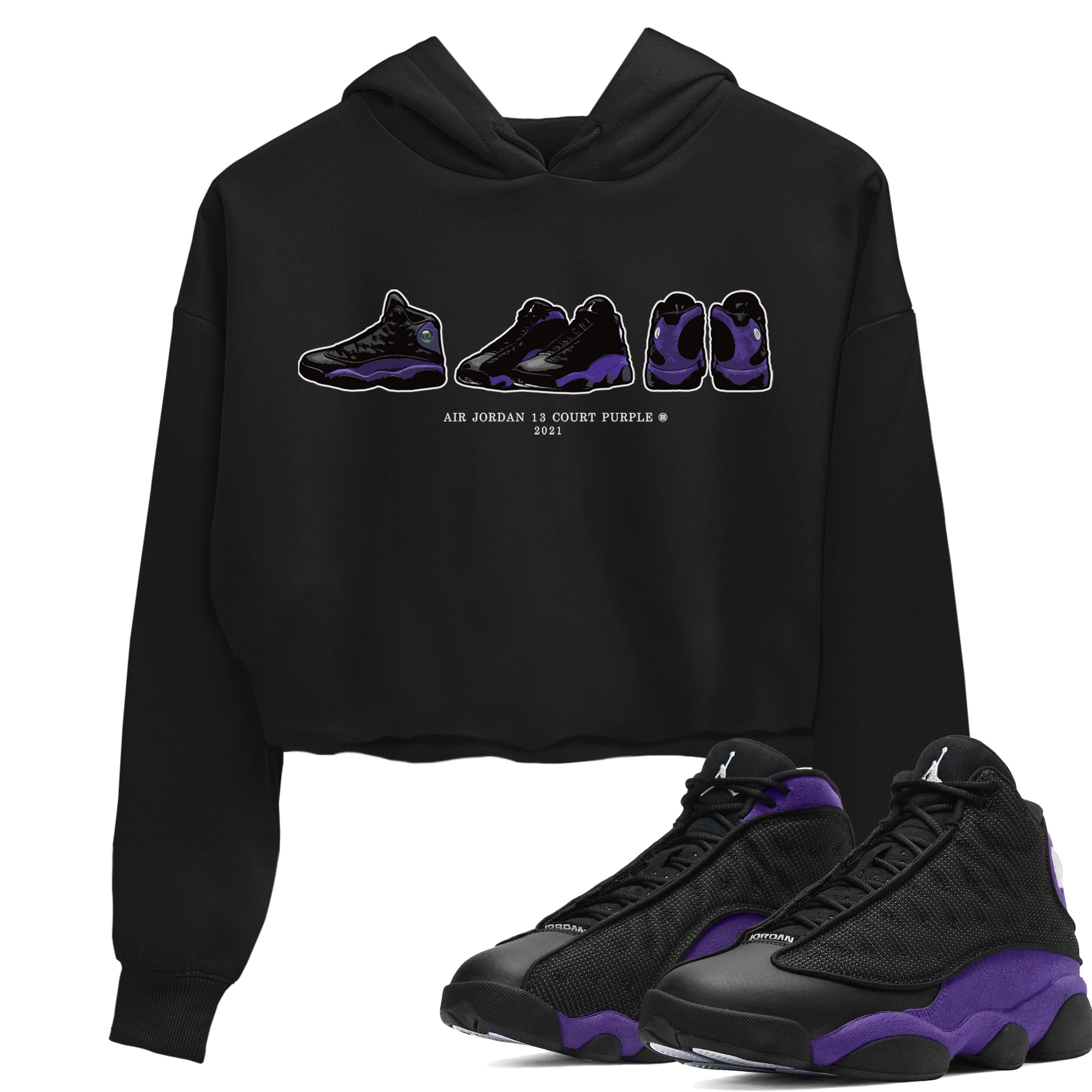 Sneaker Prelude Women's Tops - Air Jordan 13 Court Purple - SNRT Sneaker T-shirts