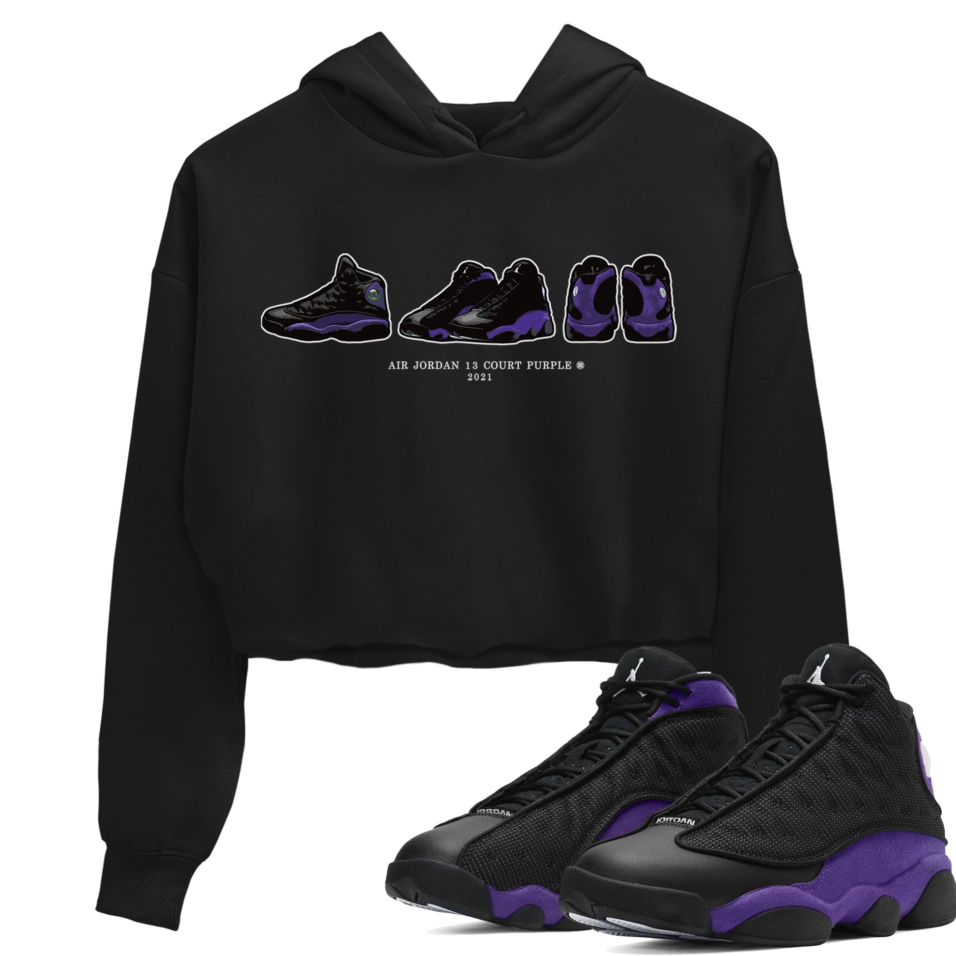 Sneaker Prelude Women's Tops - Air Jordan 13 Court Purple - SNRT Sneaker T-shirts