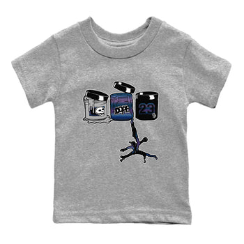 Air Foamposite One Galaxy shirts to match jordans Jordan Paint sneaker match tees Air Foamposite One Galaxy SNRT Sneaker Release Tees Youth Baby Heather Grey 2 crew neck shirts