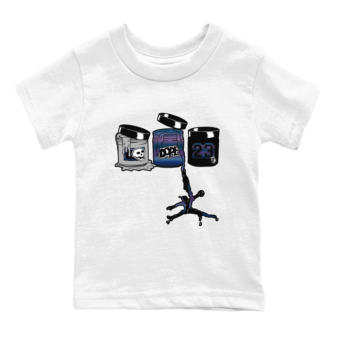 Air Foamposite One Galaxy shirts to match jordans Jordan Paint sneaker match tees Air Foamposite One Galaxy SNRT Sneaker Release Tees Youth Baby White 2 crew neck shirts