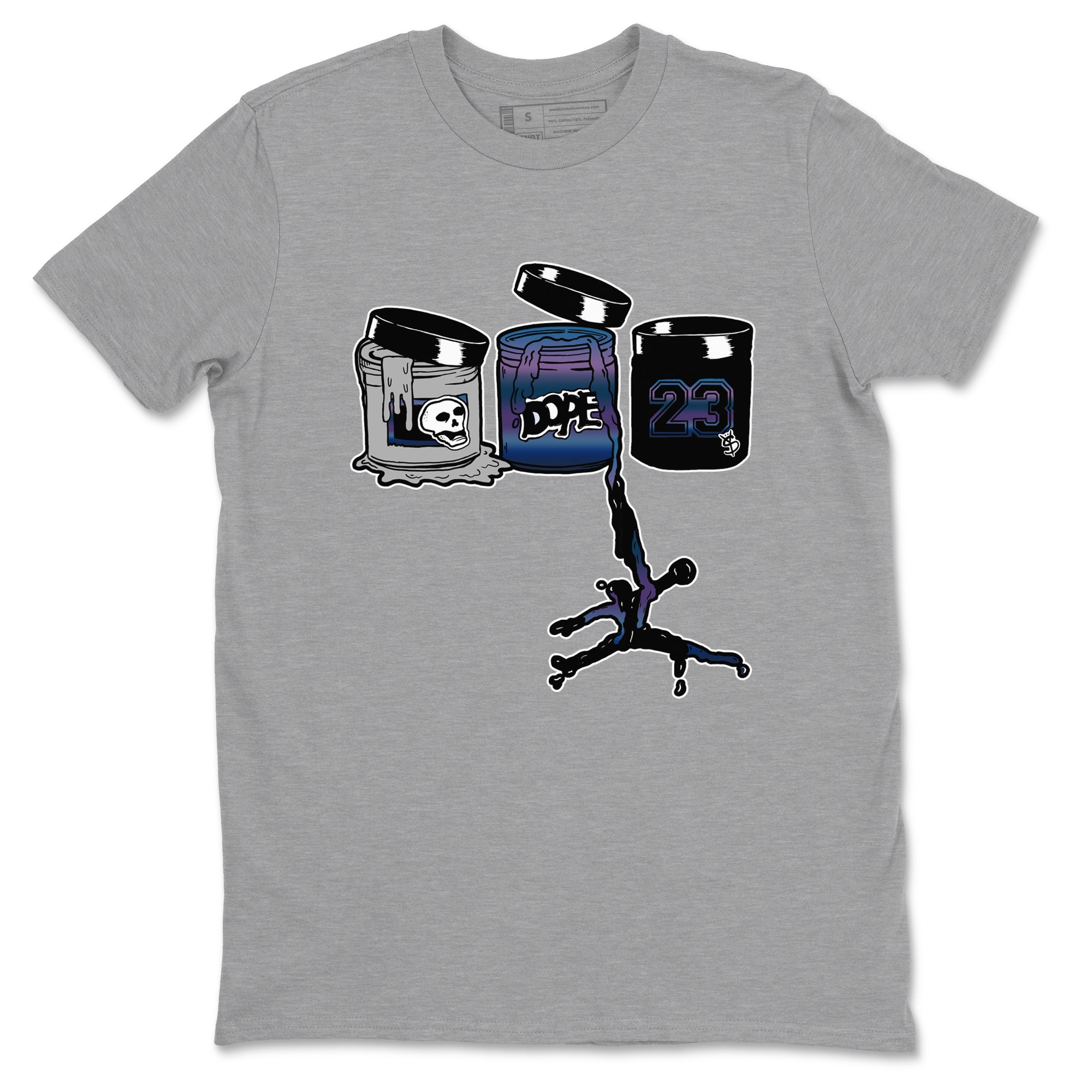 Air Foamposite One Galaxy shirts to match jordans Jordan Paint sneaker match tees Air Foamposite One Galaxy SNRT Sneaker Release Tees unisex cotton Heather Grey 2 crew neck shirts