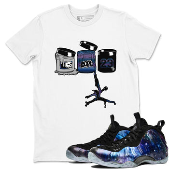 Air Foamposite One Galaxy shirts to match jordans Jordan Paint sneaker match tees Air Foamposite One Galaxy SNRT Sneaker Release Tees unisex cotton White 1 crew neck shirts