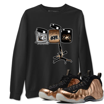 Air Foamposite One Metallic Copper shirts to match jordans Jordan Paint sneaker match tees Air Foamposite One Metallic Copper SNRT Sneaker Release Tees unisex cotton Black 1 crew neck shirts