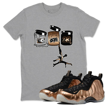 Air Foamposite One Metallic Copper shirts to match jordans Jordan Paint sneaker match tees Air Foamposite One Metallic Copper SNRT Sneaker Release Tees unisex cotton Heather Grey 1 crew neck shirts