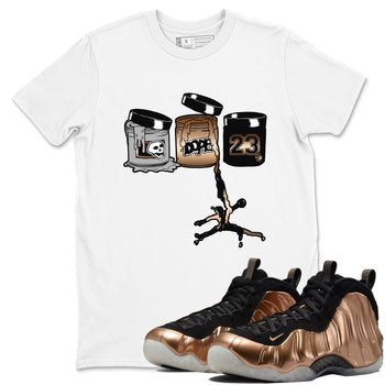 Air Foamposite One Metallic Copper shirts to match jordans Jordan Paint sneaker match tees Air Foamposite One Metallic Copper SNRT Sneaker Release Tees unisex cotton White 1 crew neck shirts