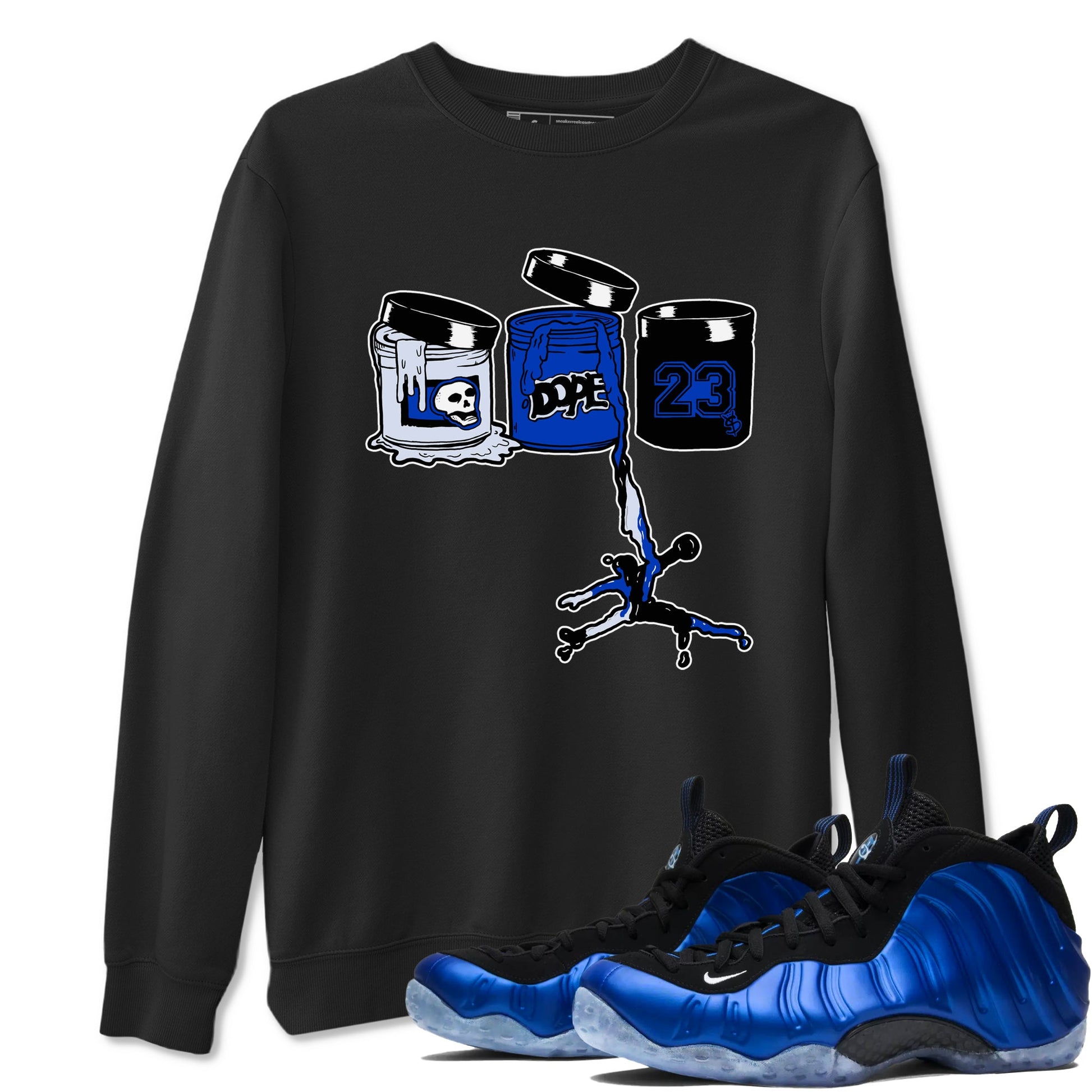 Air Foamposite One Royal shirts to match jordans Jordan Paint sneaker match tees Air Foamposite One Royal SNRT Sneaker Release Tees unisex cotton Black 1 crew neck shirts