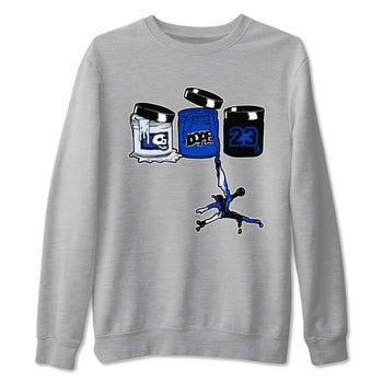 Air Foamposite One Royal shirts to match jordans Jordan Paint sneaker match tees Air Foamposite One Royal SNRT Sneaker Release Tees unisex cotton Heather Grey 2 crew neck shirts