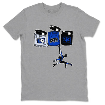 Air Foamposite One Royal shirts to match jordans Jordan Paint sneaker match tees Air Foamposite One Royal SNRT Sneaker Release Tees unisex cotton Heather Grey 2 crew neck shirts