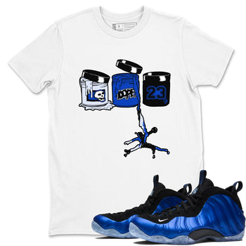 Air Foamposite One Royal shirts to match jordans Jordan Paint sneaker match tees Air Foamposite One Royal SNRT Sneaker Release Tees unisex cotton White 1 crew neck shirts