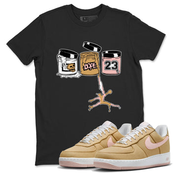 AF1 Linen shirts to match jordans Jordan Paint sneaker match tees Air Force 1 Linen match shoes to clothes SNRT Sneaker Tees unisex cotton Black 1 shirts