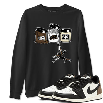 1s Mocha Shirts To Match Jordans Jordan Paint sneaker match tees Air Jordan 1 Mocha Tee SNRT Sneaker Release Tees unisex cotton Black 1 crew neck shirts