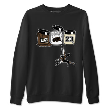1s Mocha Shirts To Match Jordans Jordan Paint sneaker match tees Air Jordan 1 Mocha Tee SNRT Sneaker Release Tees unisex cotton Black 2 crew neck shirts