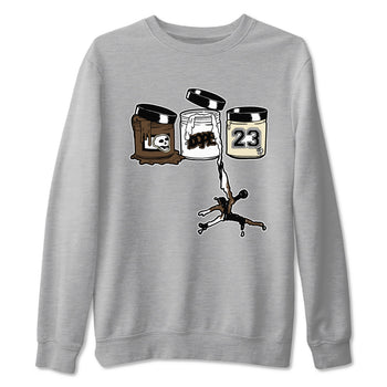 1s Mocha Shirts To Match Jordans Jordan Paint sneaker match tees Air Jordan 1 Mocha Tee SNRT Sneaker Release Tees unisex cotton Heather Grey 2 crew neck shirts