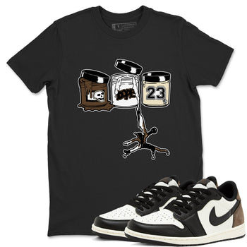 1s Mocha Shirts To Match Jordans Jordan Paint sneaker match tees Air Jordan 1 Mocha Tee SNRT Sneaker Release Tees unisex cotton Black 1 crew neck shirts