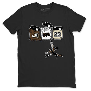 1s Mocha Shirts To Match Jordans Jordan Paint sneaker match tees Air Jordan 1 Mocha Tee SNRT Sneaker Release Tees unisex cotton Black 2 crew neck shirts