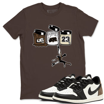 1s Mocha Shirts To Match Jordans Jordan Paint sneaker match tees Air Jordan 1 Mocha Tee SNRT Sneaker Release Tees unisex cotton Dark Chocolate 1 crew neck shirts