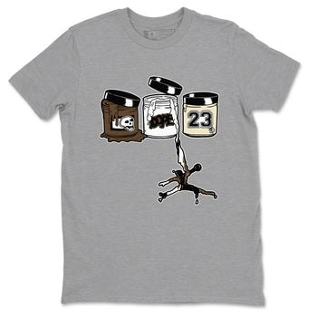 1s Mocha Shirts To Match Jordans Jordan Paint sneaker match tees Air Jordan 1 Mocha Tee SNRT Sneaker Release Tees unisex cotton Heather Grey 2 crew neck shirts