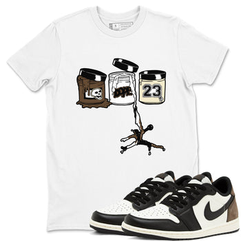 1s Mocha Shirts To Match Jordans Jordan Paint sneaker match tees Air Jordan 1 Mocha Tee SNRT Sneaker Release Tees unisex cotton White 1 crew neck shirts