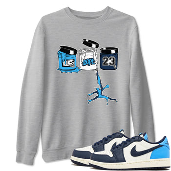 1s Obsidian shirts to match jordans Jordan Paint shirts to match Jordans AJ1 Retro Low OG Obsidian match shoes to clothes SNRT Sneaker Tees unisex cotton Heather Grey 1 shirts