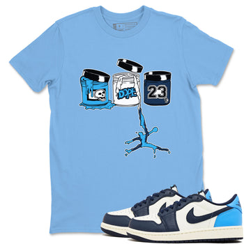 1s Obsidian shirts to match jordans Jordan Paint shirts to match Jordans AJ1 Retro Low OG Obsidian match shoes to clothes SNRT Sneaker Tees unisex cotton Carolina Blue 1 shirts