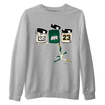 Sneaker Threads – Sneaker Tees To Match Air Jordan 1 Pro Green – Jordan Paint Graphic Tee Heather Grey 2. Perfect for Jordan releases 2025 colorways.